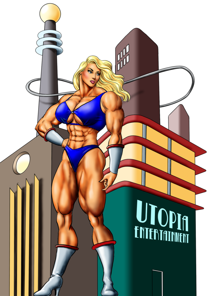 Utopia Entertainment Mixed Wrestling, Female Wrestling & Female Bodybuilders Posing Logo
